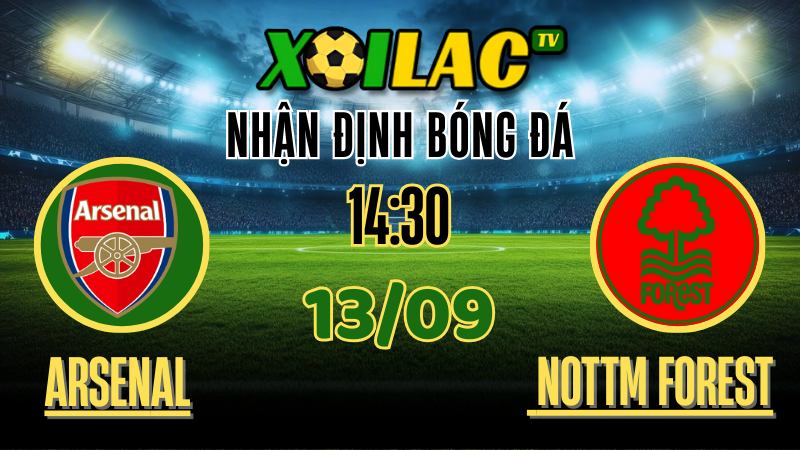 Nhận Định Arsenal vs Nottingham Forest – 18:30 Ngày 13/9/2025: Liệu Arsenal có thể áp đảo Nottingham Forest?